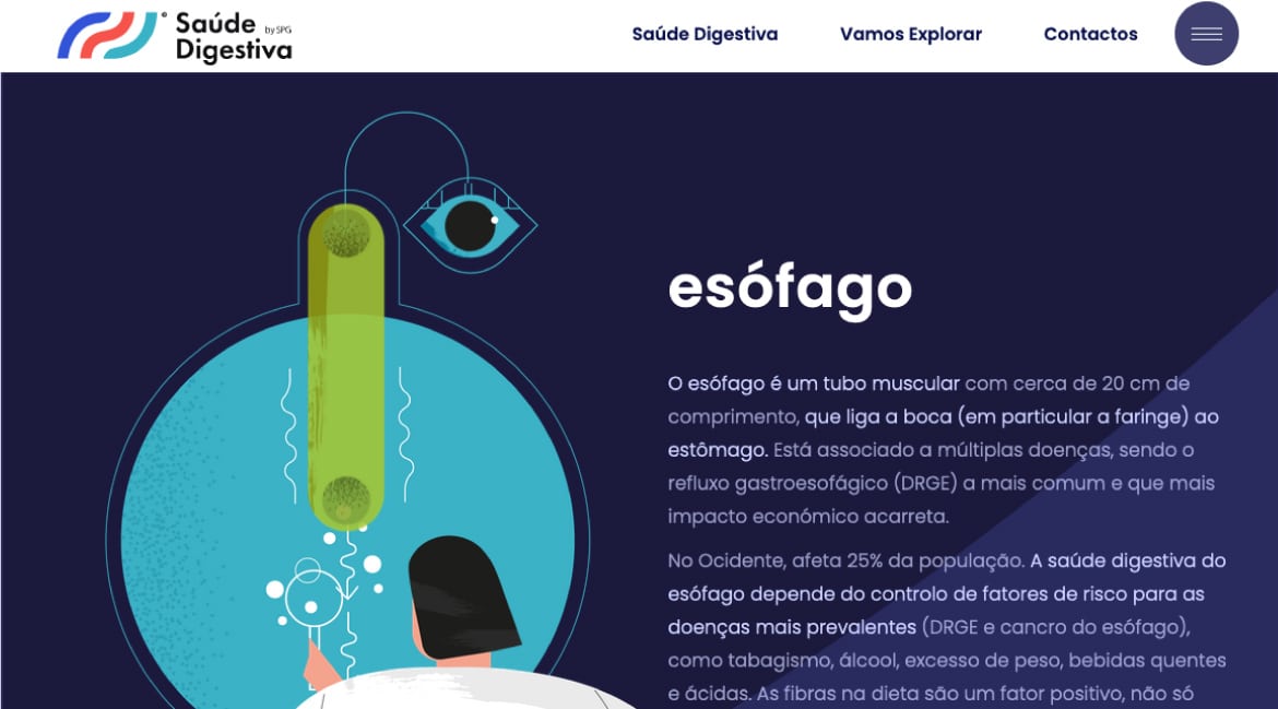 Web site de divulgação da saúde digestiva.